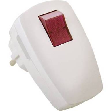 as - Schwabe 45034 V&eacute;dő&eacute;rintkezős dug&oacute; Kapcsol&oacute;val 230 V Feh&eacute;r IP20