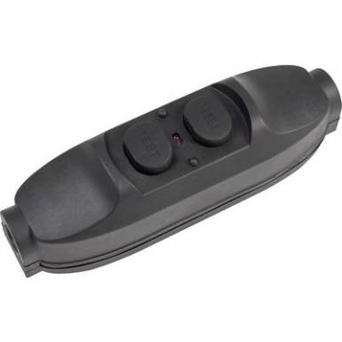 as - Schwabe 45221 K&ouml;ztes kapcsol&oacute; PRCD-vel 230 V Fekete IP55