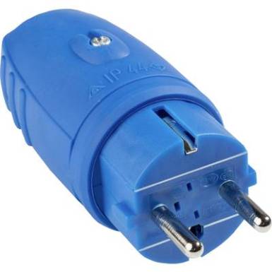as - Schwabe 62401 V&eacute;dő&eacute;rintkezős dug&oacute; Gumi 230 V K&eacute;k IP44