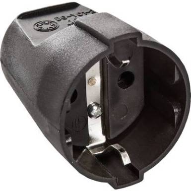 as - Schwabe 45012 Védőérintkezős alj PVC 230 V Fekete IP20 as - Schwabe 45012 Védőérintkezős alj PVC 230 V Fekete IP20