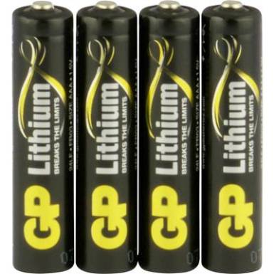 Mikroelem Lítium GP Batteries Excellent FR03 1.5 V 4 db Mikroelem Lítium GP Batteries Excellent FR03 1.5 V 4 db