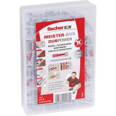 Fischer 535972 Meister-Box DUOPOWER + csavarok (160) Tartalom 1 db 2f. Szállítás tartalma 50x DUOPOWER 6x30, 30x DUOPOWER 8x40, 50x recirkulált csavar 4,5 x Fischer 535972 Meister-Box DUOPOWER + csavarok (160) Tartalom 1 db 2f. Szállítás tartalma 50x DUOPOWER 6x30, 30x DUOPOWER 8x40, 50x recirkulált csavar 4,5 x
