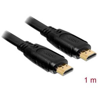 Delock HDMI Csatlakoz&oacute;k&aacute;bel [1x HDMI dug&oacute; - 1x HDMI dug&oacute;] 1 m Fekete
