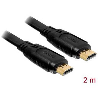 Delock HDMI Csatlakoz&oacute;k&aacute;bel [1x HDMI dug&oacute; - 1x HDMI dug&oacute;] 2 m Fekete
