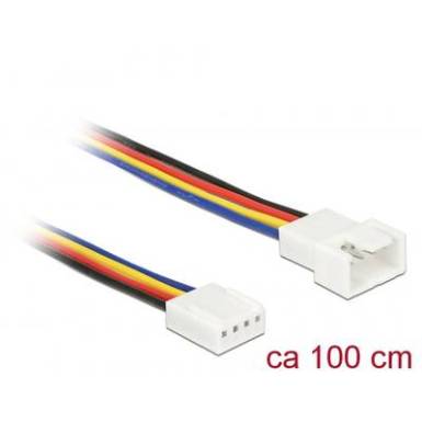 PC ventil&aacute;tor Csatlakoz&oacute;k&aacute;bel [1x Sz&aacute;m&iacute;t&oacute;g&eacute;p ventil&aacute;tor dug&oacute;, 4 p&oacute;lus&uacute; - 1x Sz&aacute;m&iacute;t&oacute;g&eacute;p ventil&aacute;tor alj, 4 p&oacute;lus&uacute;] 1 m Tarka Delock