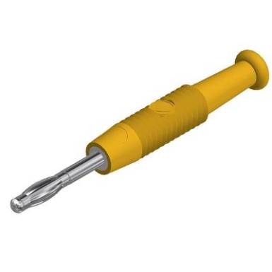 SKS Hirschmann MSTF 2 ge Lamell&aacute;s dug&oacute; Dug&oacute;, egyenes Tű &aacute;tm&eacute;rő: 2 mm S&aacute;rga 1 db