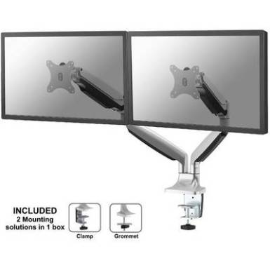 NewStar NM-D750DSILVER Monitor asztali tart&oacute; 25,4 cm (10) - 81,3 cm (32) D&ouml;nthető + forgathat&oacute;