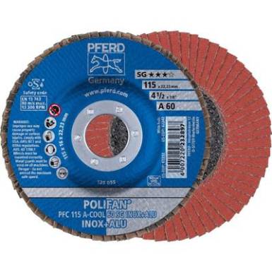 POLIFAN legyezőlapos csiszolókorong, PFC 115 A-COOL 60 SG INOX+ALU Pferd 67756115 ? 115 mm 10 db POLIFAN legyezőlapos csiszolókorong, PFC 115 A-COOL 60 SG INOX+ALU Pferd 67756115 ? 115 mm 10 db