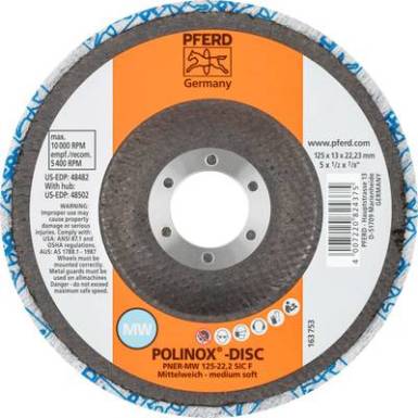 ? POLINOX kompakt csiszolókerék, DISC PNER-MW 125-22,2 SiC F ? POLINOX kompakt csiszolókerék, DISC PNER-MW 125-22,2 SiC F