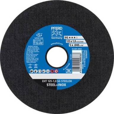 Vágótárcsa, egyenes 125 mm 22.23 mm Pferd Sg Steelox 61341112 25 db Vágótárcsa, egyenes 125 mm 22.23 mm Pferd Sg Steelox 61341112 25 db