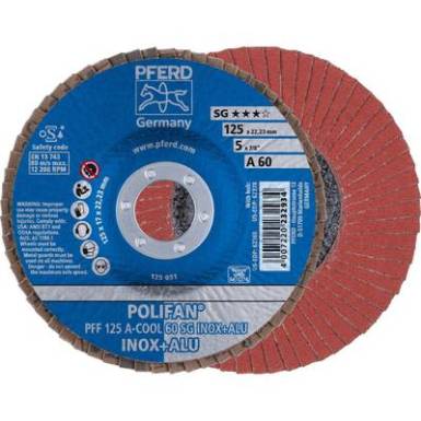 POLIFAN legyezőlapos csiszolókorong, PFF 125 A-COOL 60 SG INOX+ALU Pferd 67656125 ? 125 mm 10 db POLIFAN legyezőlapos csiszolókorong, PFF 125 A-COOL 60 SG INOX+ALU Pferd 67656125 ? 125 mm 10 db