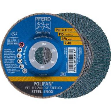POLIFAN legyezőlapos csiszolókorong, PFF 115 Z 40 PSF STEELOX Pferd 67664115 ? 115 mm 10 db POLIFAN legyezőlapos csiszolókorong, PFF 115 Z 40 PSF STEELOX Pferd 67664115 ? 115 mm 10 db