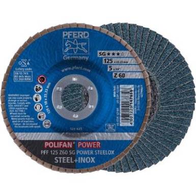 POLIFAN legyezőlapos csiszolókorong, PFF 125 Z 60 SG POWER STEELOX Pferd 67686125 ? 125 mm 10 db POLIFAN legyezőlapos csiszolókorong, PFF 125 Z 60 SG POWER STEELOX Pferd 67686125 ? 125 mm 10 db