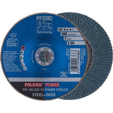 POLIFAN legyezőlapos csiszolókorong, PFF 180 Z 60 SG POWER STEELOX Pferd 67686185 ? 180 mm 10 db POLIFAN legyezőlapos csiszolókorong, PFF 180 Z 60 SG POWER STEELOX Pferd 67686185 ? 180 mm 10 db