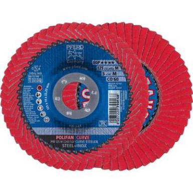 POLIFAN legyezőlapos csiszolókorong, PFR 125-M CO 60 SGP CURVE STEELOX Pferd 67689056 ? 125 mm 10 db POLIFAN legyezőlapos csiszolókorong, PFR 125-M CO 60 SGP CURVE STEELOX Pferd 67689056 ? 125 mm 10 db