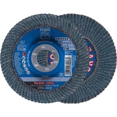 POLIFAN legyezőlapos csiszolókorong, PFR 125-L Z 40 SGP CURVE STEELOX Pferd 67689062 ? 125 mm 10 db POLIFAN legyezőlapos csiszolókorong, PFR 125-L Z 40 SGP CURVE STEELOX Pferd 67689062 ? 125 mm 10 db