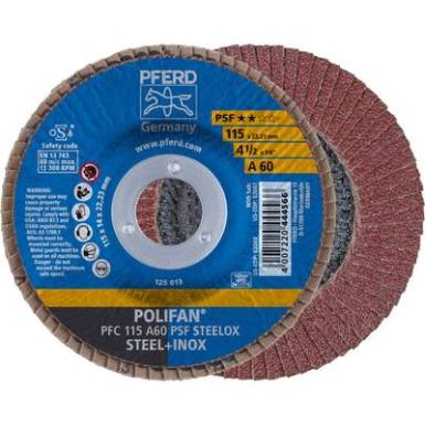 POLIFAN legyezőlapos csiszolókorong, PFC 115 A 60 PSF STEELOX Pferd 67746115 ? 115 mm 10 db POLIFAN legyezőlapos csiszolókorong, PFC 115 A 60 PSF STEELOX Pferd 67746115 ? 115 mm 10 db