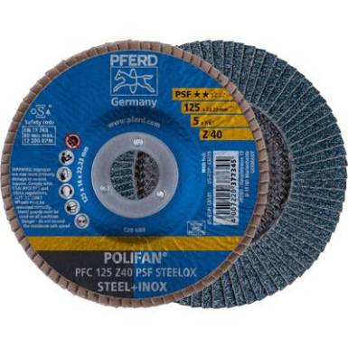 POLIFAN legyezőlapos csiszolókorong, PFC 125 Z 40 PSF STEELOX Pferd 67764125 ? 125 mm 10 db POLIFAN legyezőlapos csiszolókorong, PFC 125 Z 40 PSF STEELOX Pferd 67764125 ? 125 mm 10 db