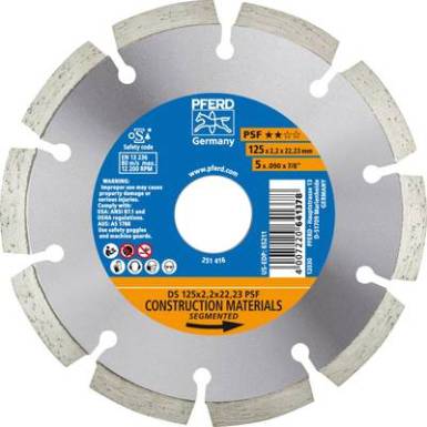 Gyémántszemcsés vágókorong, DS 125 x 2,2 x 22,23 PSF Pferd 68012221 ? 125 mm 1 db Gyémántszemcsés vágókorong, DS 125 x 2,2 x 22,23 PSF Pferd 68012221 ? 125 mm 1 db