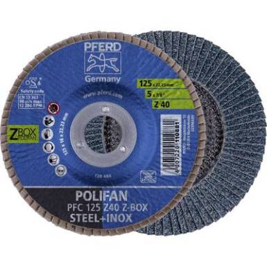 Polifan Pfc legyezőlapos csiszol&oacute;korong k&eacute;szlet,125 z 40 z-box 10 db Pferd 69300934 ? 125 mm 10 db