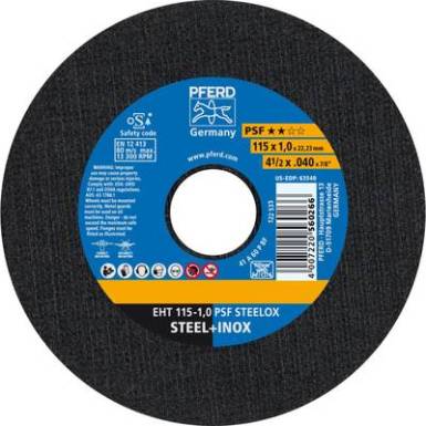 Vágótárcsa, egyenes 115 mm 22.23 mm Pferd Psf Steelox 61730100 25 db Vágótárcsa, egyenes 115 mm 22.23 mm Pferd Psf Steelox 61730100 25 db