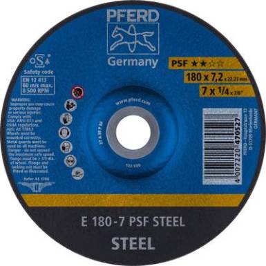 Nagyolótárcsa, hajlított 180 mm 22.23 mm Pferd Psf Steel 62017634 10 db Nagyolótárcsa, hajlított 180 mm 22.23 mm Pferd Psf Steel 62017634 10 db