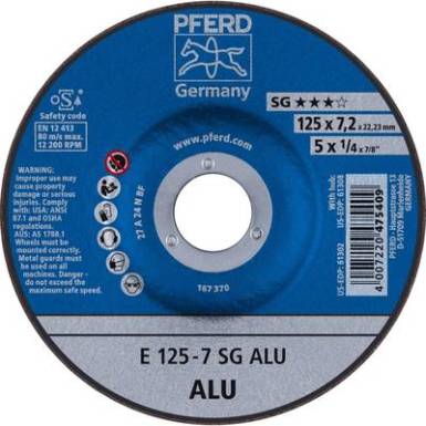 Nagyolótárcsa, hajlított 125 mm 22.23 mm Pferd Sg Alu 62212622 10 db Nagyolótárcsa, hajlított 125 mm 22.23 mm Pferd Sg Alu 62212622 10 db