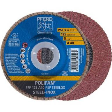 POLIFAN legyezőlapos csiszolókorong, PFF 125 A 40 PSF STEELOX Pferd 67644125 ? 125 mm 10 db POLIFAN legyezőlapos csiszolókorong, PFF 125 A 40 PSF STEELOX Pferd 67644125 ? 125 mm 10 db