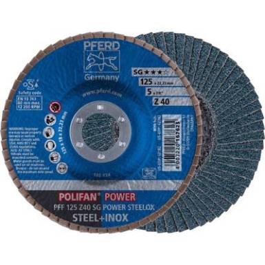 POLIFAN legyezőlapos csiszolókorong, PFF 125 Z 40 SG POWER STEELOX Pferd 67684125 ? 125 mm 10 db POLIFAN legyezőlapos csiszolókorong, PFF 125 Z 40 SG POWER STEELOX Pferd 67684125 ? 125 mm 10 db