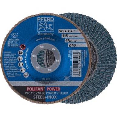 POLIFAN legyezőlapos csiszolókorong, PFC 115 Z 40 SG POWER STEELOX Pferd 67784115 ? 115 mm 10 db POLIFAN legyezőlapos csiszolókorong, PFC 115 Z 40 SG POWER STEELOX Pferd 67784115 ? 115 mm 10 db