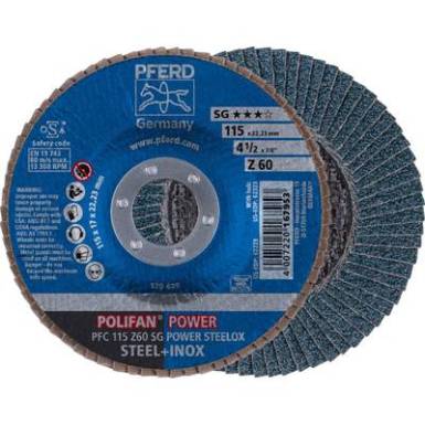 POLIFAN legyezőlapos csiszolókorong, PFC 115 Z 60 SG POWER STEELOX Pferd 67786115 ? 115 mm 10 db POLIFAN legyezőlapos csiszolókorong, PFC 115 Z 60 SG POWER STEELOX Pferd 67786115 ? 115 mm 10 db