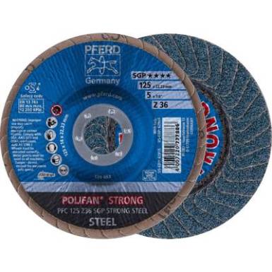 POLIFAN legyezőlapos csiszolókorong, PFC 125 Z 36 SGP STRONG STEEL Pferd 67788025 ? 125 mm 10 db POLIFAN legyezőlapos csiszolókorong, PFC 125 Z 36 SGP STRONG STEEL Pferd 67788025 ? 125 mm 10 db