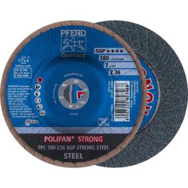 POLIFAN legyezőlapos csiszolókorong, PFC 180 Z 36 SGP STRONG STEEL Pferd 67788080 ? 180 mm 10 db POLIFAN legyezőlapos csiszolókorong, PFC 180 Z 36 SGP STRONG STEEL Pferd 67788080 ? 180 mm 10 db