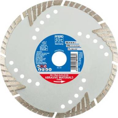 Gyémántszemcsés vágókorong, DG 178 x 2,5 x 22,23 SG Pferd 68000023 ? 178 mm 1 db Gyémántszemcsés vágókorong, DG 178 x 2,5 x 22,23 SG Pferd 68000023 ? 178 mm 1 db