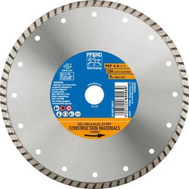 Gyémántszemcsés vágókorong, DG 230 x 2,6 x 22,23 PSF Pferd 68023222 ? 230 mm 1 db Gyémántszemcsés vágókorong, DG 230 x 2,6 x 22,23 PSF Pferd 68023222 ? 230 mm 1 db