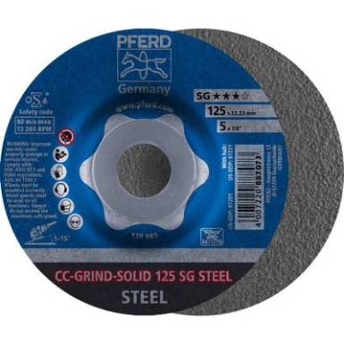 Csiszol&oacute;t&aacute;rcsa 125 mm Pferd Cc-Grind-Solid Sg Steel 64185125 10 db