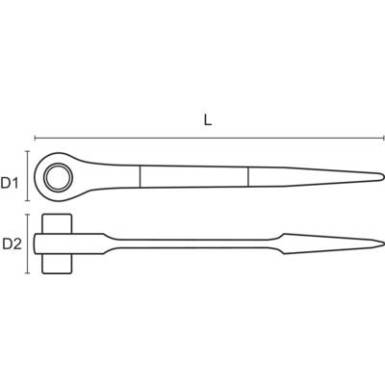 Bahco SC2RM-19-22 Állvány racsnis 19 és 22 mm Bahco SC2RM-19-22 Állvány racsnis 19 és 22 mm
