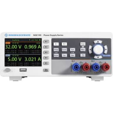 Rohde & Schwarz NGE102B Labortápegység, szabályozható 0 - 32 V/DC 0 - 3 A 66 W USB OVP, Távirányítható Kimenetek száma 2 x Rohde & Schwarz NGE102B Labortápegység, szabályozható 0 - 32 V/DC 0 - 3 A 66 W USB OVP, Távirányítható Kimenetek száma 2 x
