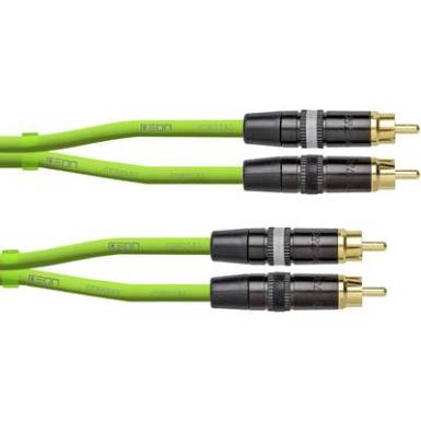Audio &Ouml;sszek&ouml;tők&aacute;bel [1x RCA dug&oacute; - 1x RCA dug&oacute;] 1.5 m Z&ouml;ld (neon) Cordial
