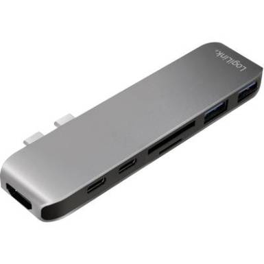 LogiLink UA0302 7 port USB 3.1 (1. generációs) hub Alumínium házzal Ezüst-fekete LogiLink UA0302 7 port USB 3.1 (1. generációs) hub Alumínium házzal Ezüst-fekete