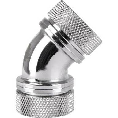 Vízhűtés sarokösszekötő Thermaltake Pacific G1/4 PETG Tube 45-Degree Dual Compression 16mm OD - Chrome Vízhűtés sarokösszekötő Thermaltake Pacific G1/4 PETG Tube 45-Degree Dual Compression 16mm OD - Chrome