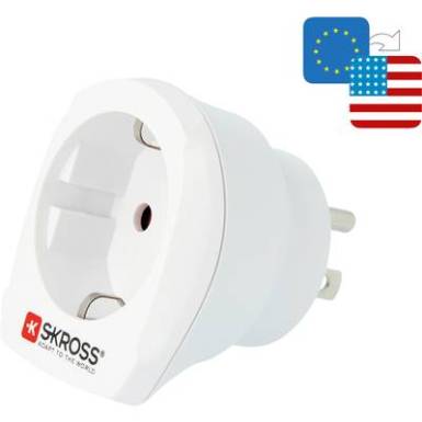 Skross 1.500203-E &Uacute;ti adapter CA EU to USA