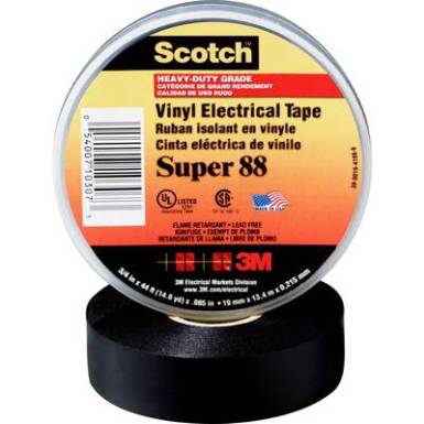 3M SUPER88-25X33 Szigetelőszalag Scotch(R) Fekete (H x Sz) 33 m x 25 mm 1 tekercs