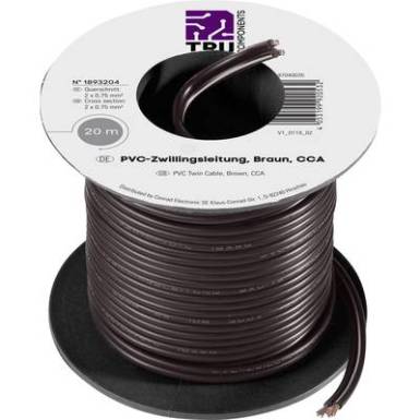 Huzal 0.75 mm? Barna TRU COMPONENTS TC-7572816 20 m Huzal 0.75 mm? Barna TRU COMPONENTS TC-7572816 20 m