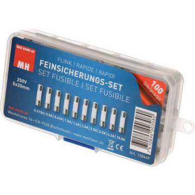 Max Hauri AG Üvegcsöves biztosíték készlet (? x H) 5 mm x 20 mm Gyors -F- Tartalom 100 db Max Hauri AG Üvegcsöves biztosíték készlet (? x H) 5 mm x 20 mm Gyors -F- Tartalom 100 db