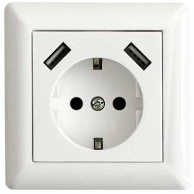 LEDmaxx 106648 1 részes Süllyeszthető dugalj USB-vel Fehér LEDmaxx 106648 1 részes Süllyeszthető dugalj USB-vel Fehér