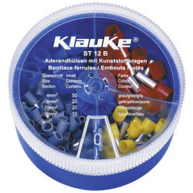 &Eacute;rv&eacute;gh&uuml;vely k&eacute;szlet 4 mm? 16 mm? Sz&uuml;rke, S&aacute;rga, Piros, K&eacute;k Klauke ST12B 100 r&eacute;sz