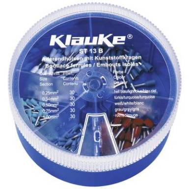 Érvéghüvely készlet 0.25 mm? 1 mm? Világoskék, Türkiz, Fehér, Szürke, Piros Klauke ST13B 150 rész Érvéghüvely készlet 0.25 mm? 1 mm? Világoskék, Türkiz, Fehér, Szürke, Piros Klauke ST13B 150 rész