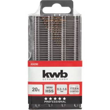 kwb 424290 Fém spirálfúró készlet 20 részes 1 db kwb 424290 Fém spirálfúró készlet 20 részes 1 db