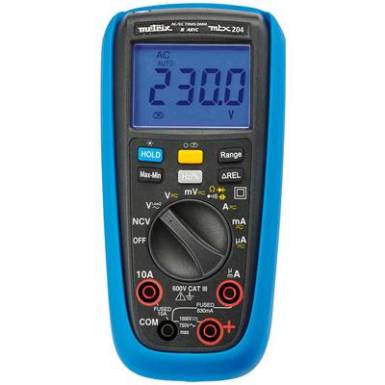 Metrix MTX 204 Kézi multiméter digitális Grafikus kijelző CAT III 600 V Kijelző (digitek): 6000 Metrix MTX 204 Kézi multiméter digitális Grafikus kijelző CAT III 600 V Kijelző (digitek): 6000